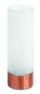 VASO BRANCO E ROSE GOLD EM VIDRO