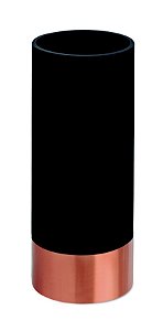 VASO PRETO E ROSE GOLD EM VIDRO