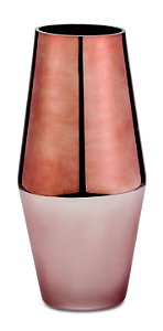 VASO NUDE E ROSE GOLD EM VIDRO