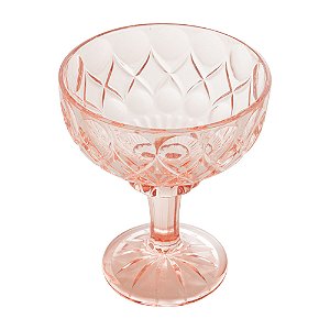 CJ 6 TAÇAS CRISTAL DE CHUMBO P/SOBREMESA ANGEL ROSA 260ml