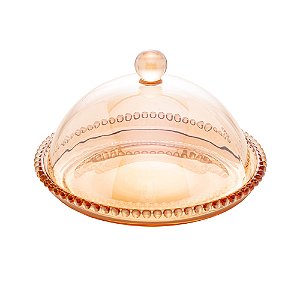 QUEIJEIRA CRISTAL PEARL ÂMBAR 20x12cm