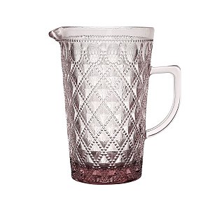 JARRA DE VIDRO DIAMOND ROSA 1,1L