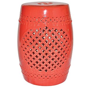 SEAT GARDEN CERAMICA MARROQUINO VERMELHO 31,5 X 32 X 43,5 CM
