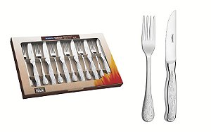 JG.ACO INOX P/CHUR.C/SER.+GRAV.12PC