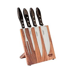 JOGO CHURRASCO INOX 5PC POLYWO CAS
