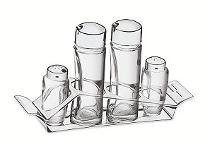 GALHETEIRO ACO INOX E VIDRO CICLO