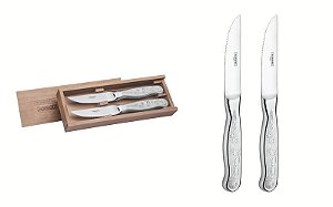 JG.ACO INOX FACAS P/CHURRASCO 2PCS