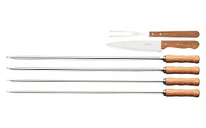KIT CHURRASCO INOX 6PC
