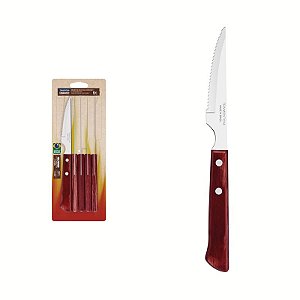 CONJ FACA CHUR INOX 6PC POLYWO VER
