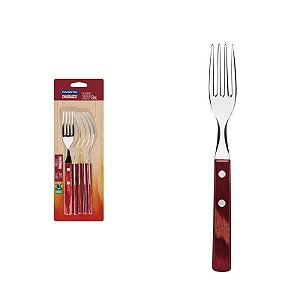 CONJ GARFOS INOX 6PC POLYWOOD VER