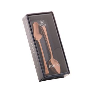 CJ 6 COLHERES AÇO INOX P/SOBREMESA BERNA ROSE