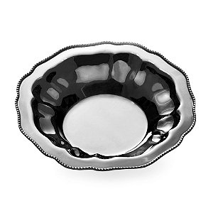 CENTRO DE MESA METAL C/PÉ BLACK 19x5cm