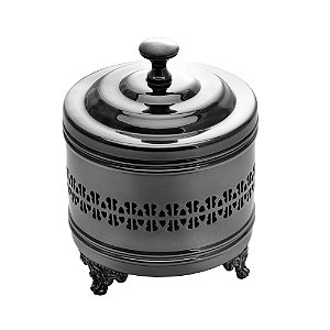 BOMBONIERE METAL ROMA BLACK 12x14cm