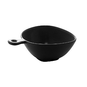 CJ 4 BOWLS PORCELANA PRETO 14x12x6cm