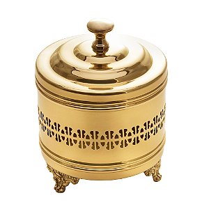 BOMBONIERE METAL ROMA DOURADO 12x14cm