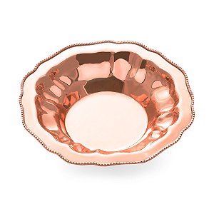 CENTRO DE MESA METAL C/PÉ ROSE 19x5cm