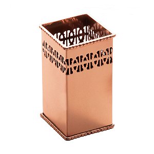 PORTA CANETA METAL ROMA ROSE 6x10cm