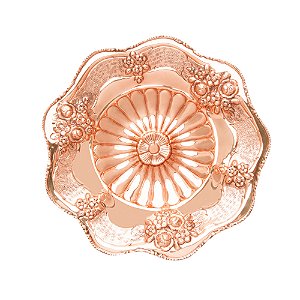 PETISQUEIRA METAL C/PÉ ROMA ROSE 32x9cm