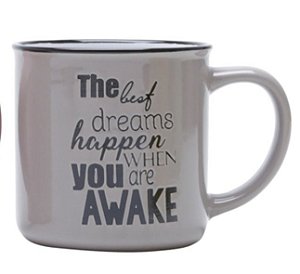 CANECA DE PORCELANA MOTIVE CINZA 250ML