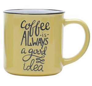 CANECA DE PORCELANA MOTIVE AMARELO 250ML