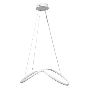 PENDENTE ZIG BRANCO   (C)88CM (L)32CM (A)22CM  1X35W 3000K 1800LM