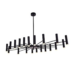 PENDENTE VINTE PRETO (D)120CM (L)60CM (A)15CM  20X3W 3000K 4200LM