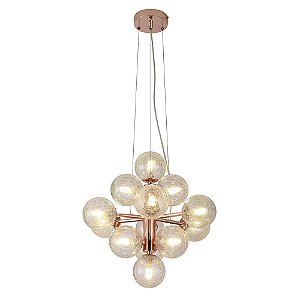 PENDENTE VINHA COBRE E TRANSP (D)45CM (A)45CM  14XG9 98W