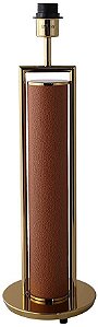 BASE PARA ABAJUR VENETO DOURADO E CARAMELO (D)20CM (A)60.5CM  1XE27 40W