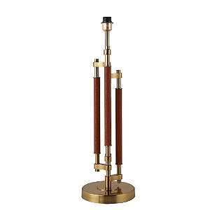 BASE PARA ABAJUR VENETO DOURADO E CARAMELO (D)17CM (A)58.5CM  1XE27 40W