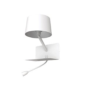 ARANDELA TUTI BRANCO E BEGE (C)26CM (L)35CM (A)36CM  2XE27 + LED 40W