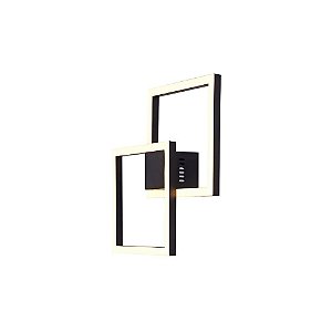 ARANDELA / PLAFON TEC PRETO (C)41CM (L)41CM (A)4CM  1X45W 3000K 2450LM