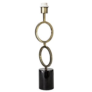 BASE PARA ABAJUR TARSILA DOURADO E PRETO (C)14CM (L)14CM (A)55.5CM  1XE27 40W