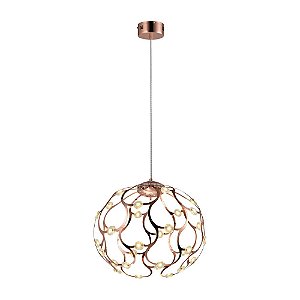PENDENTE SPHER D 55CM X 45CM  40 X LED 0,8W 127V / 220V ROSE E TRANSP