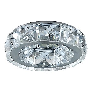 SPOT DE EMBUTIR SHINE CROMADO E TRANSP (D)10CM (A)3CM  1XGU10 50W