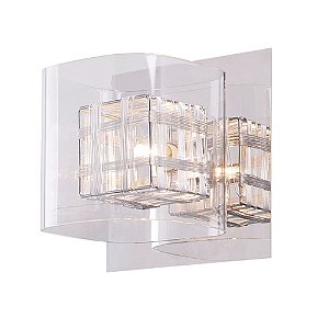 ARANDELA RAVEL CROMADO E TRANSP (C)15CM (L)16CM (A)16CM  1XG9 40W