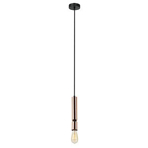 PENDENTE PRIH COBRE E PRETO  (D)5CM (A)30CM  1XE27 40W