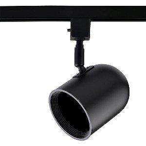 SPOT PARA TRILHO PHAROS PRETO (D)9CM (A)18CM  1XGU10 AR70