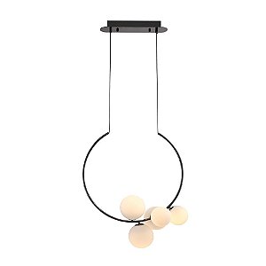 PENDENTE NERO CROMO NEGRO E BRANCO (C)62CM (L)33CM (A)66.2CM  5XG9 50W