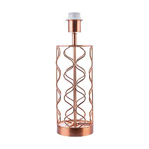 BASE PARA ABAJUR MOTIF COBRE   (D)12CM (A)39CM  1XE27 40W