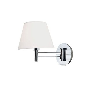 ARANDELA LETTURA 16CM X 39CM X 32CM  1XE27 127V / 220V BRANCO E CROMADO