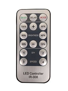 DIMER COM CONTROLE REMOTO PARA FITAS DIMERIZAVEL 127V IP20 6A MAX 500W