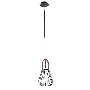 PENDENTE LAMP DOURADO E PRETO E BRANCO (D)18CM (A)22CM  1XG9 40W