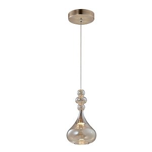 PENDENTE LAE DOURADO E CHAMPAGNE (D)15CM (A)29CM  1X5W 3000K