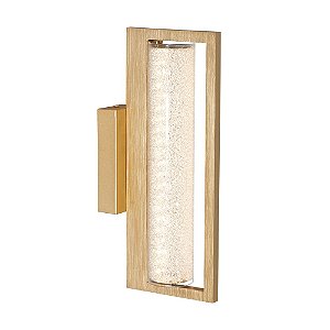 ARANDELA GLITTER DOURADO E TRANSP (C)35CM (L)12CM (A)17.5CM  1X8W 3000K 400LM