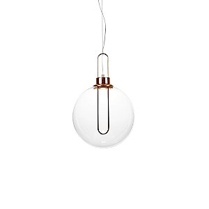 PENDENTE GHIANDA ROSE GOLD E TRANSP (D)30CM (A)46.5CM  1X3W 3000K 300LM