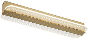 ARANDELA / PLAFON FRISO DOURADO (C)15CM (L)6.8CM (A)52CM  1X30W 3000K 1500LM
