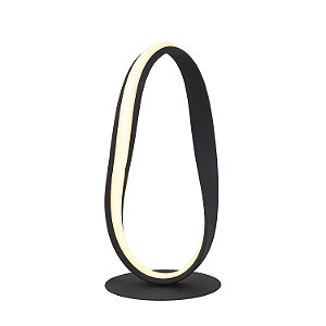 ABAJUR FLOW PRETO (D)18CM (A)38CM  1X12W 3000K 600LM