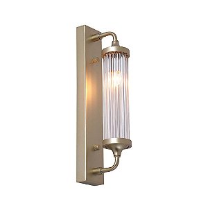 ARANDELA FLORESTA DOURADO E TRANSP (C)11.5CM (L)6CM (A)35CM  1X25W HALOPIN