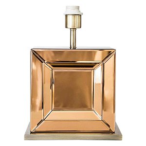 BASE PARA ABAJUR ESPELHO BRONZE  (C)25CM (L)12CM (A)35CM  1XE27 40W
