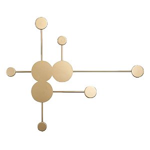 ARANDELA ELO DOURADO (C)89CM (L)74CM (A)6CM  3X5W + 3X3W 3000K 1200LM